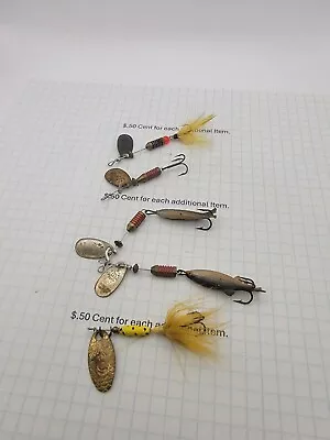 Lot Of 5 Vintage Mepps Rooster Tail Spinner Fishing Lures • $5