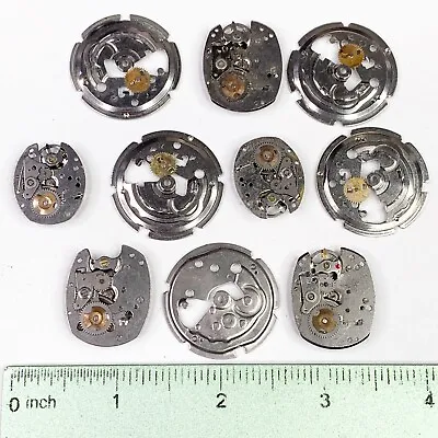 10 Watch Main Plates Movements Gears Steampunk Watchmaker Lot For Parts Repair • $9.99