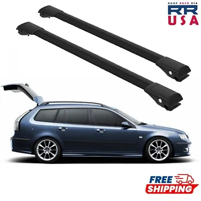 For Saab 9-3 Estate/Wagon 2005-2011 Cross Bars Roof Rack Black Set • $129