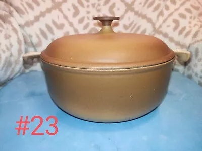 3 Qt Le Creuset #23 Enzo Mari La Mama Brown Enameled Cast Iron Dutch Oven 23 • $145.72