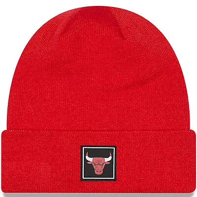 New Era Mens Chicago Bulls NBA Team Logo Cuffed Beanie Hat - Red • £13