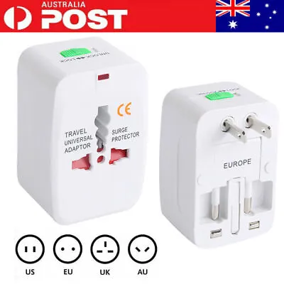 Universal International Travel Power Adapter Convertor Plug Power US/UK/AU/EU AU • $11.03