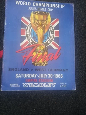 £10 • Buy 1966 World Cup Final Programme Replica
