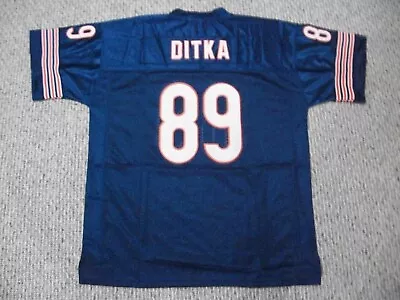 MIKE DITKA Unsigned Custom Chicago Blue Sewn New Football Jersey Sizes S-3XL • $38.05