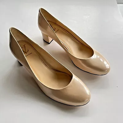 Vince Camuto VC Signature Gabriel Leather Heels Cream Patent Leather Size 10B • $32.69