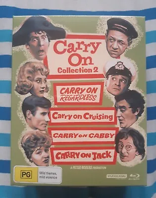 Carry On Blu Ray Film Collection 2 Brand New + Sealed 4 Movies Region Free • £35.99