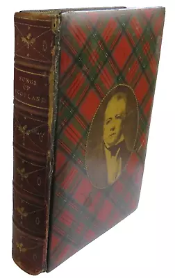 Antique Mauchline Stuart Tartan Ware Book The Songs Of Scotland 1871 • £165