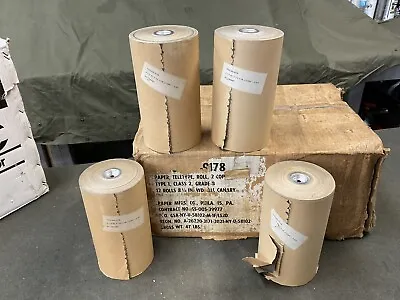 4 Rolls Military Radio Rtty Teletype Canary Paper 8.5’ Model 15 19 28 2 Copy • $75