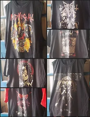 Lot Of 6 Black Metal Shirts 2XL Dimmu Borgir Watain Midnight Dark Funeral Abbath • $150