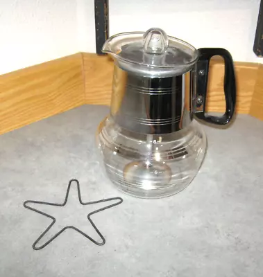 Vintage Silex 8 Cup Percolator LGP-8 Coffee Pot Carafe Server Glass & Bakelite • $9