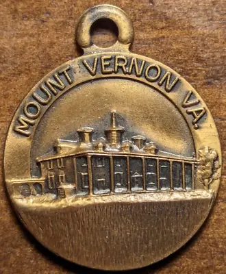 Mount Vernon Virginia VA Bates & Klinke Bronze Keychain Fob Medal Tag • $29.99