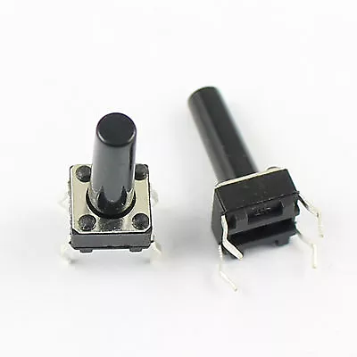 100Pcs Momentary Tactile Tact Push Button Switch 4 Pin DIP 6x6x14mm High 14mm • $4.99