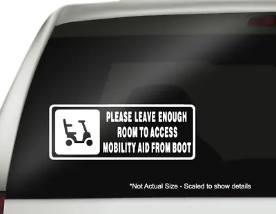 Disabled Awareness Disability Scooter Mobility Car Park Car Van Sticker Decal • $3.85