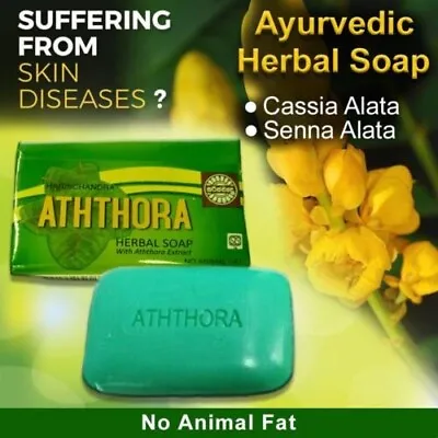 £9.93 • Buy Aththora Cassia Alata / Senna Alata Ayurvedic Herbal Soap Uni-Sex Bathing Bar