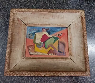 Antique Picasso Era Modernist Abstract Oil Painting By Rosemary Mallery Listed • $4995