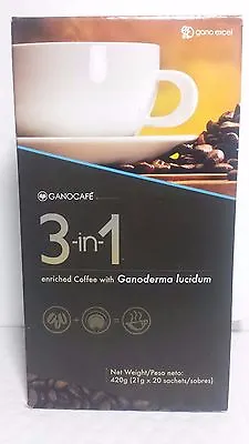 GANOCAFE 3 IN 1 GANODERMA  (20 SACHETS X 21 Gr)  EXPIRATION DATE 12/2024 NEW • $32.99