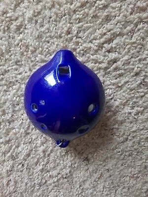  6 Hole Blue Glaze Pendant Ceramic Ocarina  • $4.99