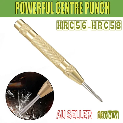 $5.08 • Buy 130MM Heavy Duty Automatic Centre Punch Brass Bodied Spring Loaded Auto Punch AU