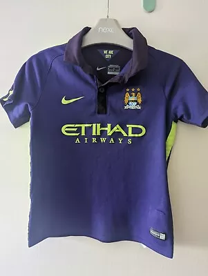 Manchester City 2014-15 Shirt Alternate 3rd Kit Nike Jersey Size 5-6 Yeras • £9.99