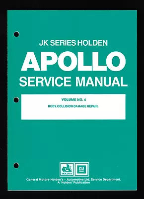 Holden Jk Series Apollo Service Manual Volume 4 July 1989 M40043d • $49.95