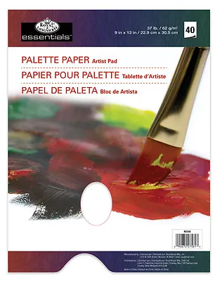 40 PAGE A4 OIL & ACRYLIC PAINT DISPOSABLE MIXING PALETTE PAPER PAD 9 X12  RD358 • £4.95