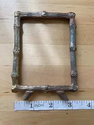 Antique Metal Brass? Bamboo Design Picture Frame 4x3 • $23