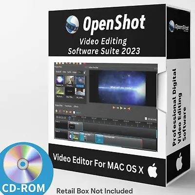 Open Shot Video Editor 2023 | Full Pro Video Editing Software Suite CD For MAC • $14.99