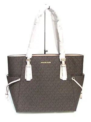 Michael Kors Signature Brown Voyager East West Tote Shoulder Handbag • $144.95