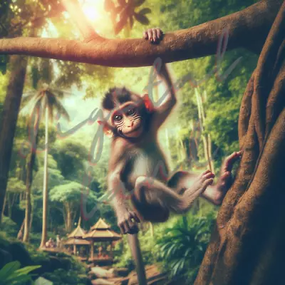 Small Monkey Oil Painting Digital Ai Generated 2024 Stunning Safari Wild Set • $0.50