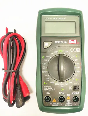 MASTECH MS8221A 1999 Count Handheld Digital Multimeter Diode With Test Leads • $36.26