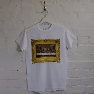 Actual Fact RIP Rappers Hip Hop Last Supper Tupac BIG ODB Etc White Tee T-shirt • £20