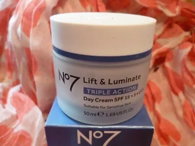 No7 Lift & Luminate  Day  Cream  50 Ml - New & Boxed • £15