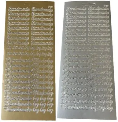 £1.79 • Buy Handmade Silver Gold Peel Off Sticker Sheet Card Making Scrapbooking Craft