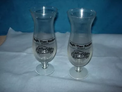 Two Vintage  Magic Time Machine  Specialty Drink Glasses • $14.99