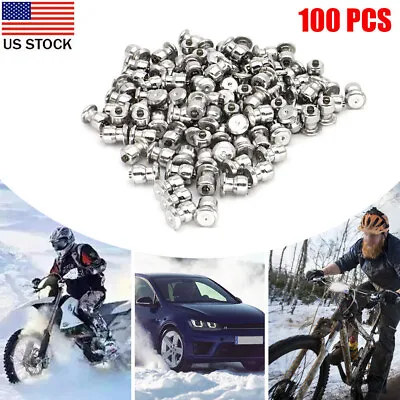 100X 8*10mm Snow Screw Tire Studs Skid Spikes For Car Motorcycle Bike Off-Road • $7.59