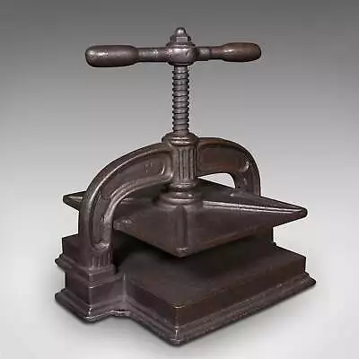 Antique Tabletop Press English Cast Iron Rotary Flower Pressing Victorian • $988.46