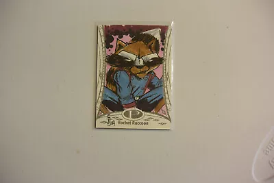 Rocket Racoon Upper Deck 2014 Marvel Premier Autographed Sketch Card • $159.99