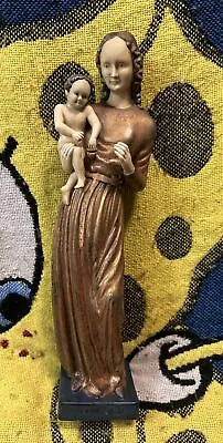 Goebel HM 166 Standing Madonna W/ Child 1968 Sacrart Painted Golden Crown E & R • $110