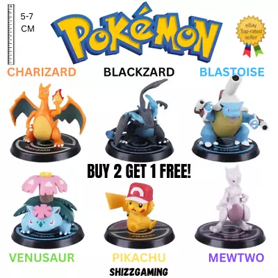 £8.99 • Buy Pokémon Figures Models Charizard Blastoise Venusaur Pikachu BlackZard Mewtwo