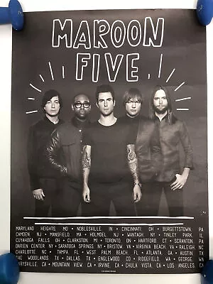 Maroon 5 Poster - Overexposed Tour 2013 (Concert Poster All Cities) 18” X 23.75” • $12.50