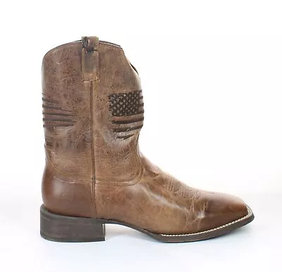 Ariat Mens Circuit Patriot Weathered Tan Cowboy Western Boots Size 15 (2E) • $74.99
