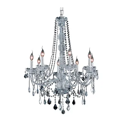 Crystal Chandelier Home Decor Living Dining Room Lighting 8 Light Fixture 28 In • $716.04