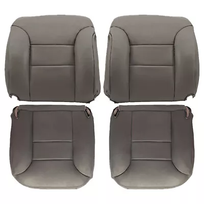 For 1995-1999 Chevy Tahoe Front Bottom-Top Replacement Leather Seat Cover Gray • $203.19