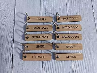 House Key Tags Handcrafted Eco-Friendly Wooden House Key Tags House Keyrings • £2.49