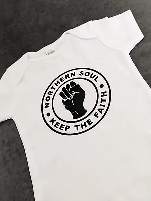 Northern Soul Keep The Faith Baby Grows-Baby Shower Gift-NS01 • £8.49