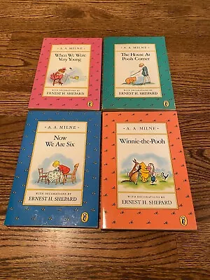 THE WINNIE-THE-POOH LIBRARY By A. A. Milne  ~ 4 Paperback Books • $19.99