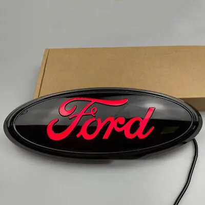 $45.99 • Buy 9 Inch Red 4D LED Static Light Emblem Badge For Ford Truck Light Oval Badge