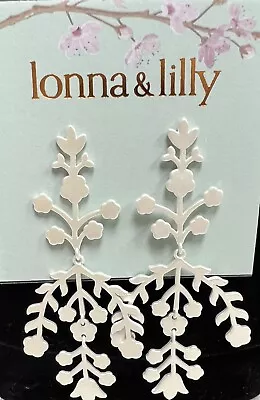 NEW Lonna & Lilly Earrings Matte Silver Dangle Post • $21