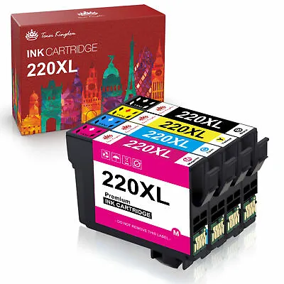 4 Pk 220 T220XL Ink Cartridges For Epson WorkForce WF-2630 WF-2750 Printers • $13.95