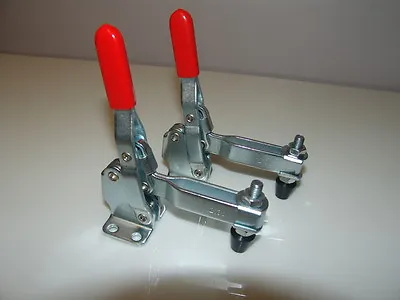 2 Ea. (1 Pair) HEAVY DUTY VERTICAL TOGGLE CLAMP 500lb Clamping Force USA SELLER • $27.99